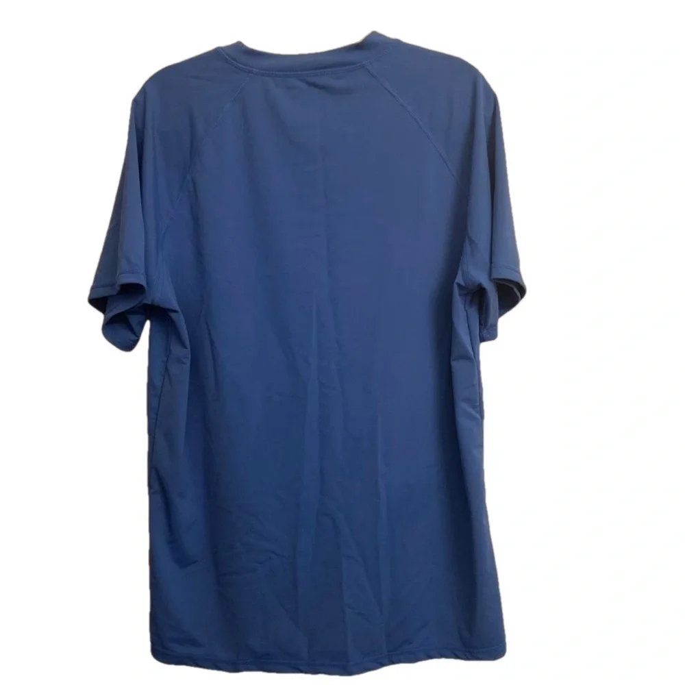 Dpowien Royal Blue Short Sleeve Swim Rash Guard Sun Shirt Men’s Size Medium